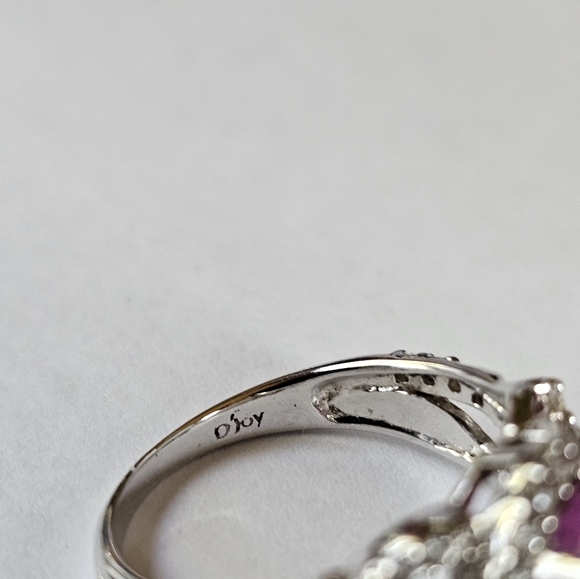 Genuine Pink Sapphire 💗 Ring in Platinum over Sterling Silver Sz 5! ✨️ - Picture 5 of 8